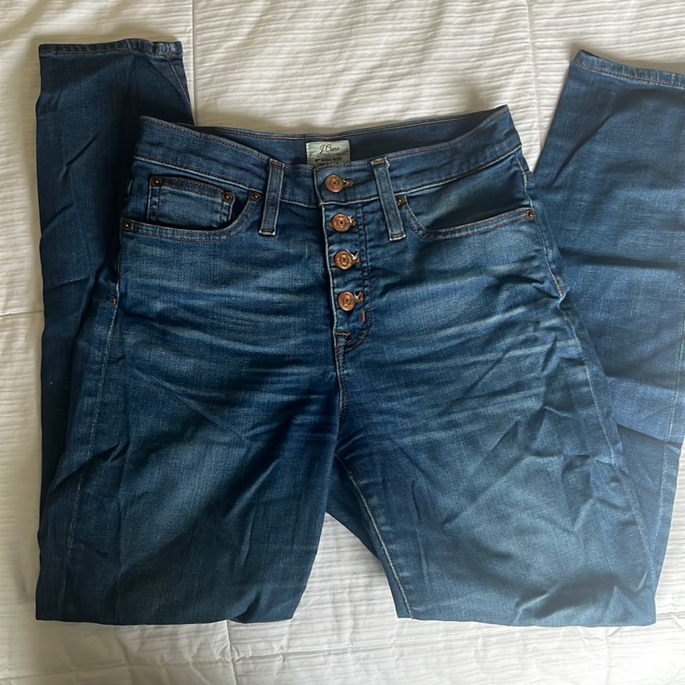 Jcrew 9 inch High Rise toothpick Jean